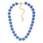Wholesale crystal Cup Chain Necklace lined large round glass crystals polished p