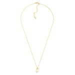 Wholesale single Pearl Drop Pendant Necklace lustrous faux pearl suspended delic