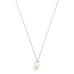 Wholesale single Pearl Drop Pendant Necklace lustrous faux pearl suspended delic