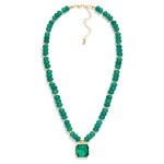 Wholesale beaded Crystal Pendant Necklace strung faceted rondelle beads blended