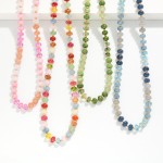 Wholesale faceted Rondelle Bead Necklace strung mix sparkling glass crystal bead