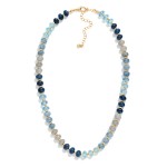 Wholesale faceted Rondelle Bead Necklace strung mix sparkling glass crystal bead