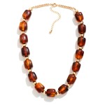 Wholesale chunky Resin Bead Necklace strung polished barrel beads spaced small m
