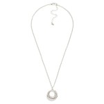 Wholesale pave Circle Pendant Necklace open ring pendant crescent sparkling rhin