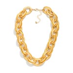 Wholesale chunky Chain Link Statement Necklace oversized oval links soft matte f