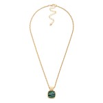 Wholesale square Stone Pendant Necklace single cushion cut cabochon stone set fr