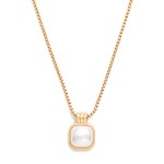 Wholesale square Stone Pendant Necklace single cushion cut cabochon stone set fr