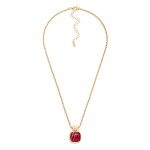 Wholesale square Stone Pendant Necklace single cushion cut cabochon stone set fr