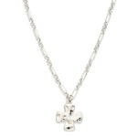 Wholesale molten Cross Pendant Necklace puffy organic cross pendant has hand for