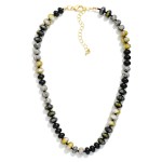 Wholesale faceted Crystal Rondelle Necklace strung glass beads mixed iridescent