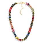 Wholesale faceted Crystal Rondelle Necklace strung glass beads mixed iridescent