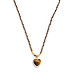 Wholesale seed Bead Heart Pendant Necklace twisted strand tiny glass seed beads