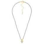 Wholesale seed Bead Heart Pendant Necklace twisted strand tiny glass seed beads