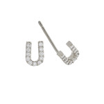 Gorgeous gold dipped initial stud earrings. Approximate .5 in length. 