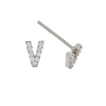 Gorgeous gold dipped initial stud earrings. Approximate .5 in length. 