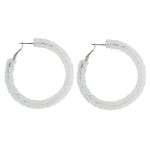 Wholesale large hoop earrings white rhinestones diameter