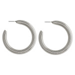 Wholesale large silver hoop earrings stud post diameter