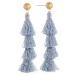 Wholesale long tassel earring gold post Approximate