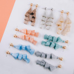 Wholesale long tassel earring gold post Approximate