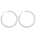 Wholesale silver hoop earrings ridged detail diameter