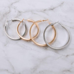 Wholesale silver hoop earrings ridged detail diameter