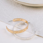 Wholesale large metal hoop earrings cut out star details diameter