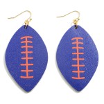 Wholesale faux Leather Football Drop Earrings