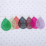 Wholesale long filigree inspired teardrop earrings