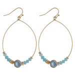 Wholesale rhinestone beaded teardrop dangle earrings