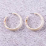 Wholesale acrylic marble hoop earrings diameter