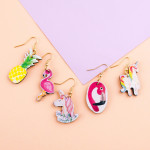 Wholesale wood inspired unicorn earrings