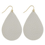 Wholesale faux leather teardrop earrings