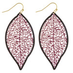Wholesale long filigree leaf inspired earrings