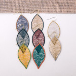 Wholesale long filigree leaf inspired earrings