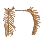 Wholesale brass metal fringe leaf earrings