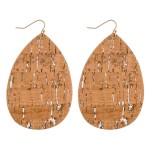 Wholesale cork teardrop earrings