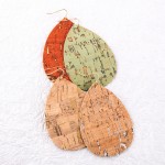 Wholesale cork teardrop earrings