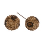 Wholesale leopard print rhinestone stud earrings mm diameter