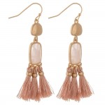 Wholesale semi precious tassel drop earrings