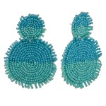Wholesale two seed beaded felt disc earrings diameter