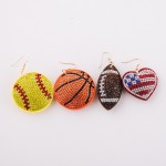 Wholesale rhinestone Sports Ball Drop Earrings L