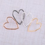 Wholesale oversized hammered heart stud earrings L