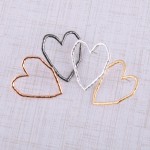 Wholesale oversized hammered heart stud earrings L