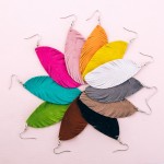 Wholesale narrow Faux Suede Feather Earrings L