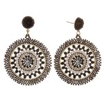 Wholesale seed beaded woven bohemian earrings glass bead details diameter