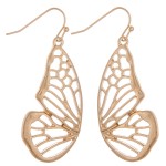 Wholesale metal cut out butterfly earrings L