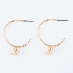 Wholesale butterfly dangle hoop earrings L hoop diameter