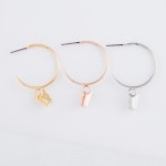 Wholesale butterfly dangle hoop earrings L hoop diameter