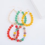 Wholesale beaded Flower Teardrop Earrings L