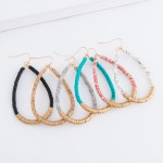 Wholesale polymer Clay spacer disc beaded boho teardrop earrings L